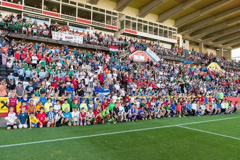 Packed tribune at the opening of the U12 Chempions Trophy 2019 in the Südstadt nearby Vienna